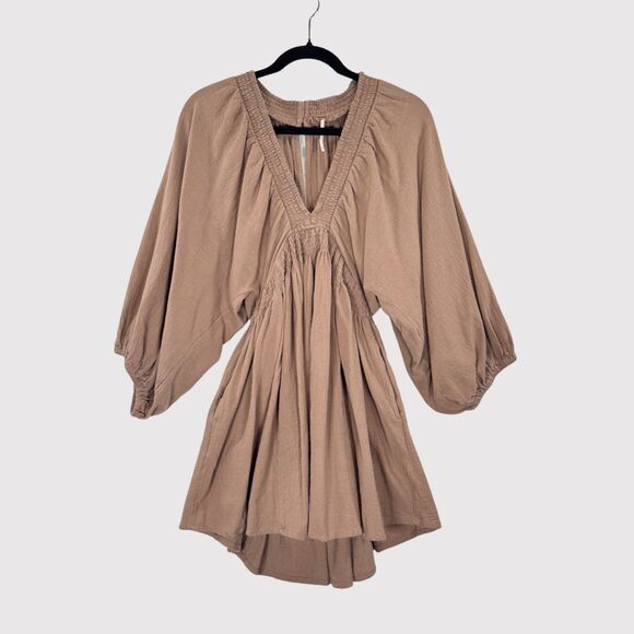 Free People Dresses & Skirts - Free People Womens Brown For The Moment Mini Dress Boho Small